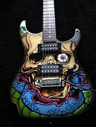 Comic Skull Guitar