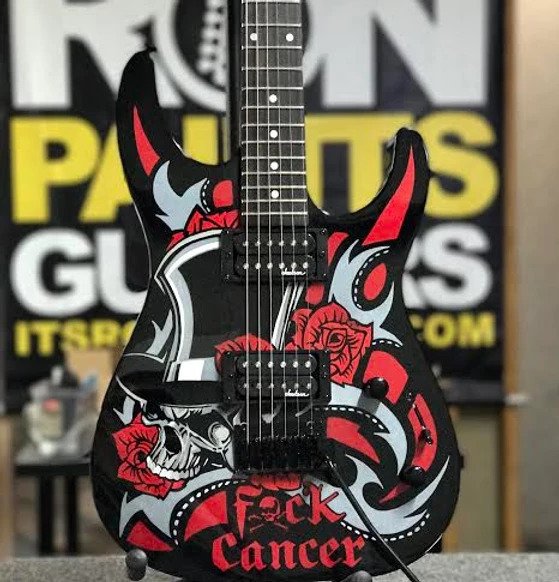 Fuck Cancer "Skullrose" Guitar