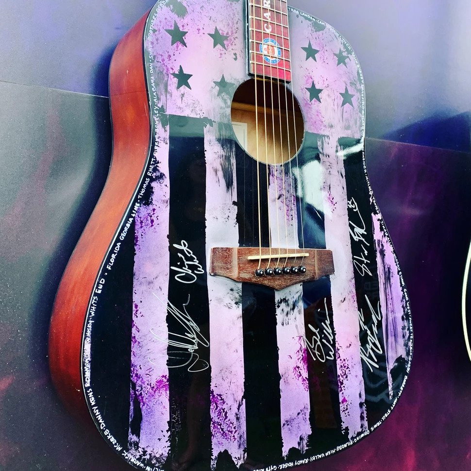 Faded Flag Guitar